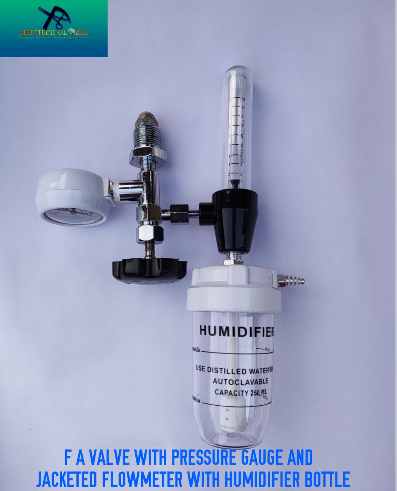 Fa valve - Oxygen Flowmeter with humidifier bottle